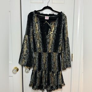 Buddy Love ZOZO Elastic Waist Mini Dress Snake Print